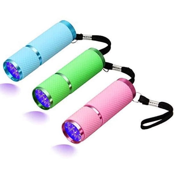 AMERTEER 3Pcs Mini Led Uv Gel Curing Lamp Light Professional Dryer Fast Cure Nail Flashlight