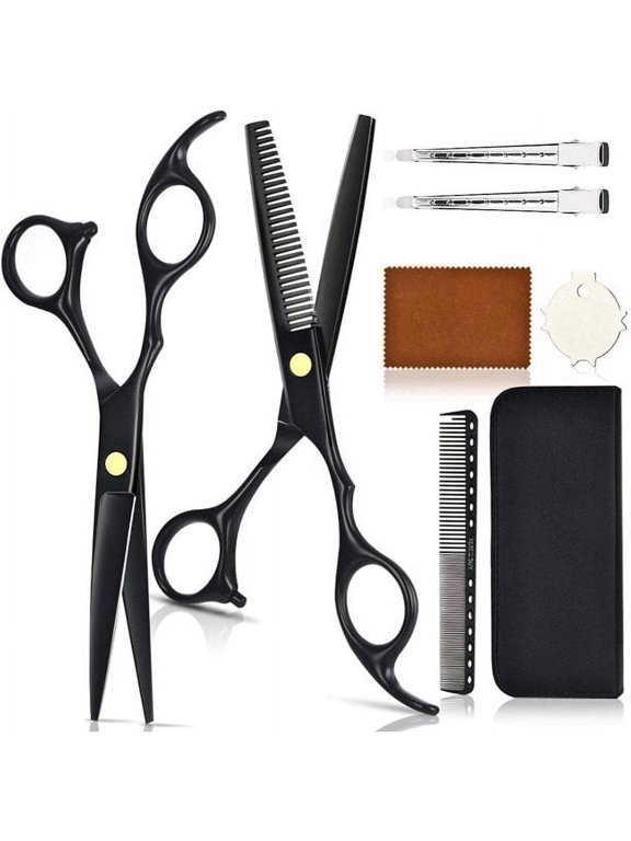 8PCS Professional Home Hair Cutting Kit with Comb and Case for Men and Women