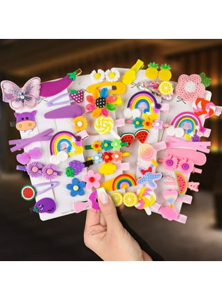 Dicasser Hair Clips for Toddler Girls, 22Pcs Candy Hair Accessories Rainbow  Lollipops Barrettes Ice Cream Cute Cupcake Hair Pins for Toddlers Kids