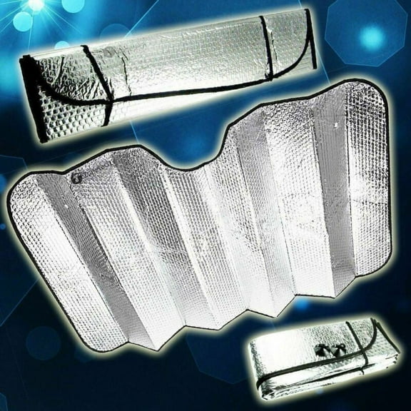 AMERTEER Car Windshield Sunshade Car Sun Protector,Foldable Car Front Window Shade Bubble for Auto Windshield Sun Shade UV Protection and Heat Reflector 53"x 21"