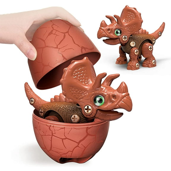 AMERTEER Detachable Dinosaur Toy for Kids, Dino Building Learning Toys Set with Electric Drill,Construction STEM Gift for 3 4 5 6 7 Year Old Boys Girls
