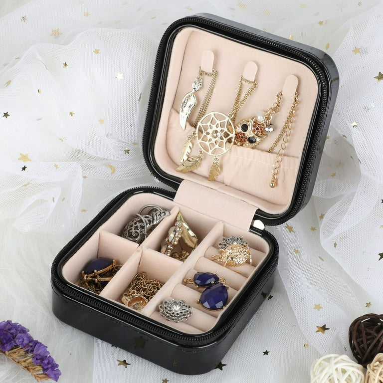 AMERTEER Jewelry Box Girls Jewelry Organizer Mini Travel Case
