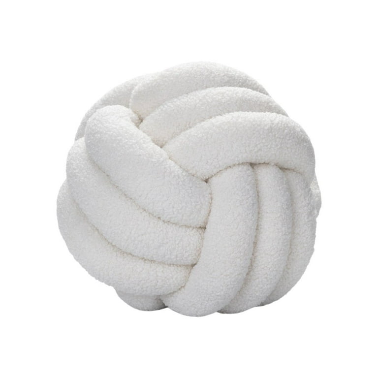 AMERTEER Knot Ball Pillow Large Boucle Throw Pillows for Bedroom Living Room Teddy Knot Pillow Plush Sensory Pillow 11in Walmart