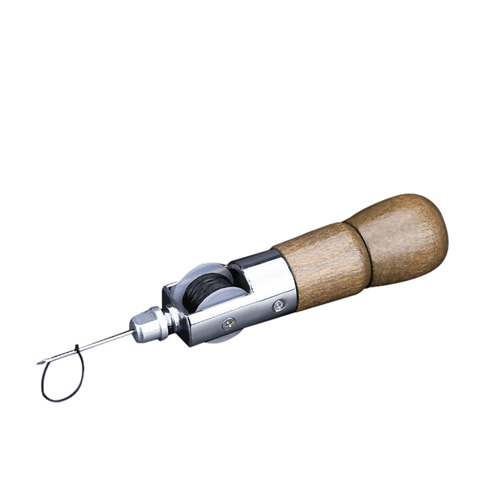 AMERTEER Leather and Fabric Sewing Awl Leather Craft Automatic Lock Stitching Sewing Awl Quick Stitch Repair Tool Kit with 2 Needles
