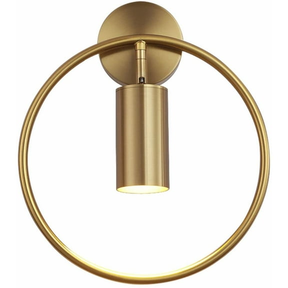 AMERTEER Lighting Brass Modern Wall Mounted Light ​-Light Mid Century Circle Wall Sconces Bedroom Decor Hallway Light