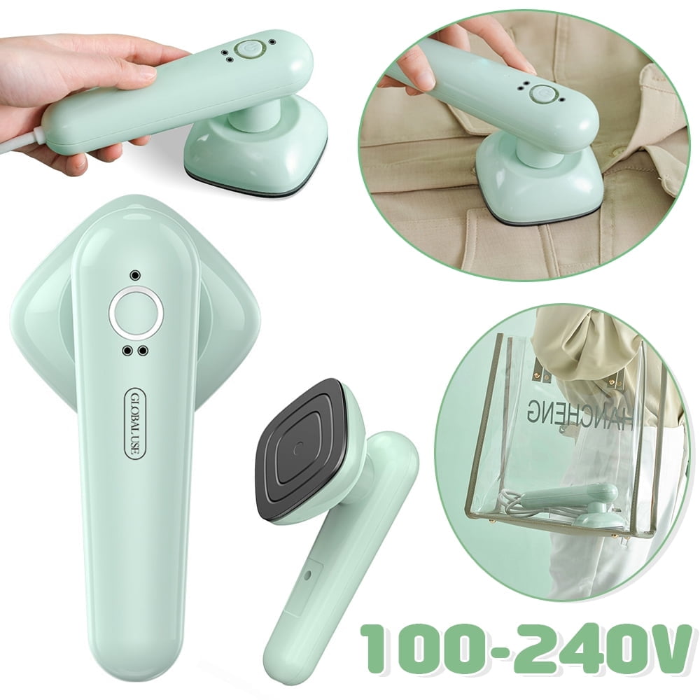 AMERTEER Mini Travel Iron Globally Universal Portable Handheld Travel Clothes Iron Garment Fabric Garment Iron Hanging Ironing Wrinkles Removing for Home or Travel