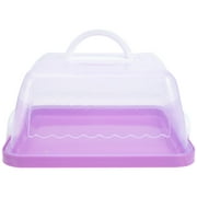 AMERTEER Portable Cake Carrier with Handle Plastic Cake Container Holder with Lid