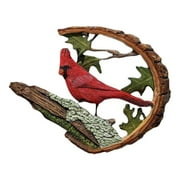 AMERTEER Red Cardinal Figurine Vivid Christmas Cardinal Birds Statue-Standing on Branch Collectible Resin Garden Bird Sculpture for Christmas Home or Garden Decoration