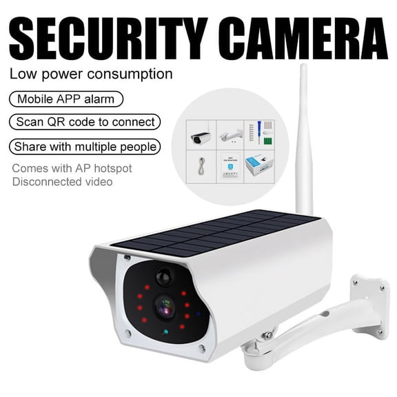 AMERTEER Solar Security Camera Outdoor Wireless WiFi 1080P Surveillance Home Cameras Human Motion Detection, Night Vision, 2-Way Audio, IP67 Waterproof & Solar Rechargeable Battery Power