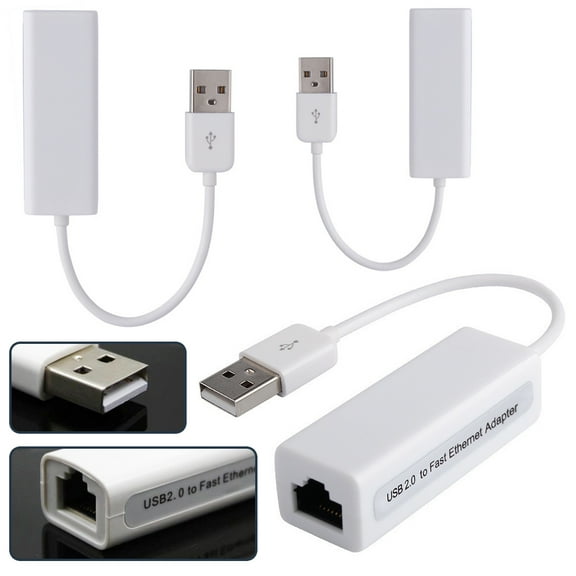 AMERTEER USB to Ethernet Adapter , Foldable USB 2.0 to Ethernet LAN Network Adapter, Support Windows 10/8.1/8/7/Vista/XP for Desktop Laptop Apple MacBook Linu