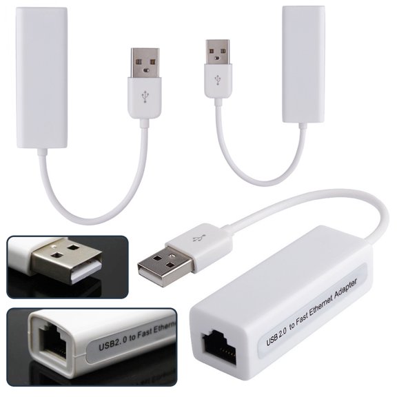 AMERTEER USB to Ethernet Adapter , Foldable USB 2.0 to Ethernet LAN Network Adapter, Support Windows 10/8.1/8/7/Vista/XP for Desktop Laptop Apple MacBook Linu