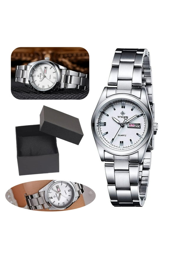 Women Watches, Ladies New Fashion Waterproof Quartz Clocks Watch Women Stainless Steel Date Gift,Dial Women Analog Watch with Stainless Steel Expansion Band