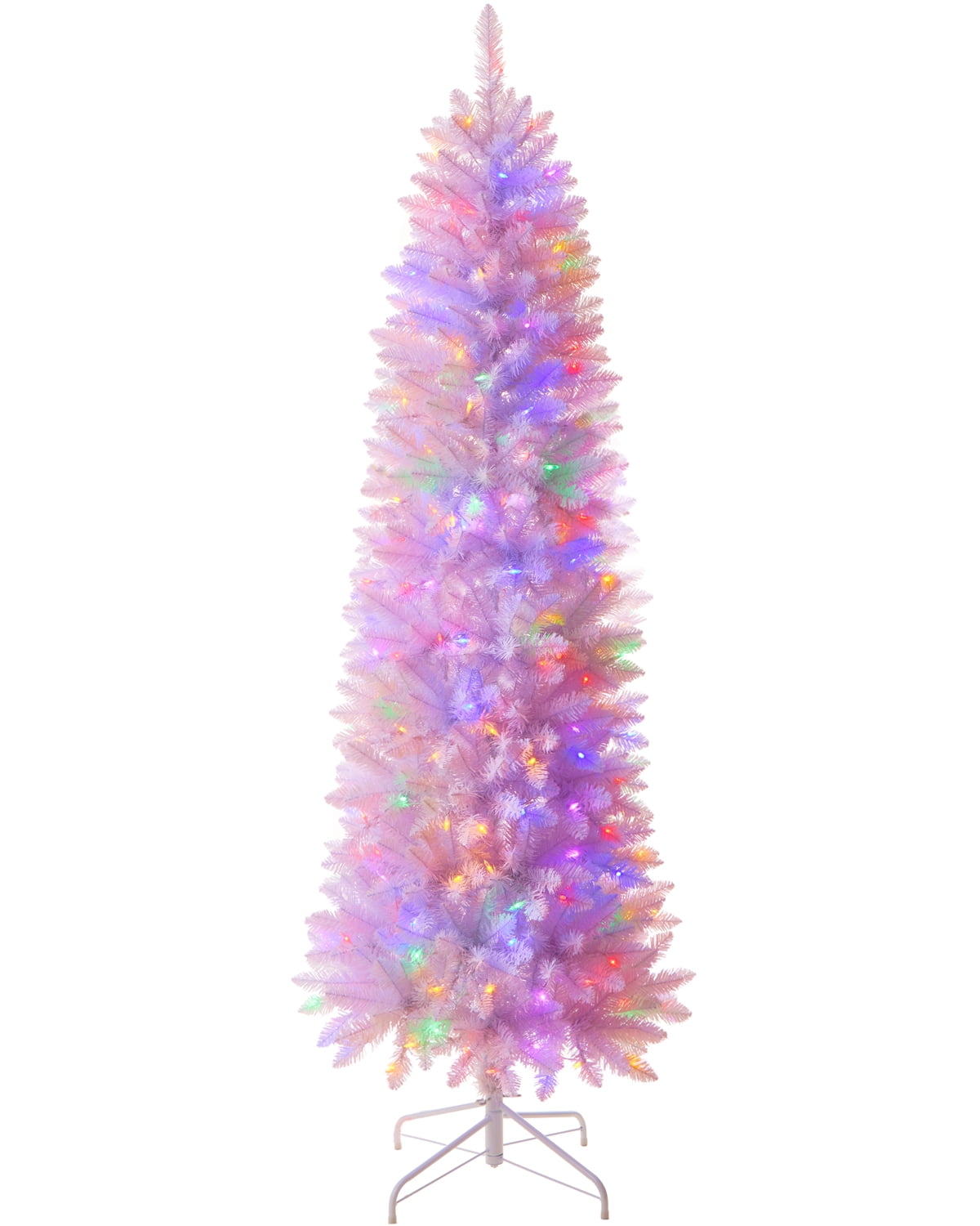 AMERZEST 6.5FT White Slim Christmas Tree, Artificial Christmas Trees