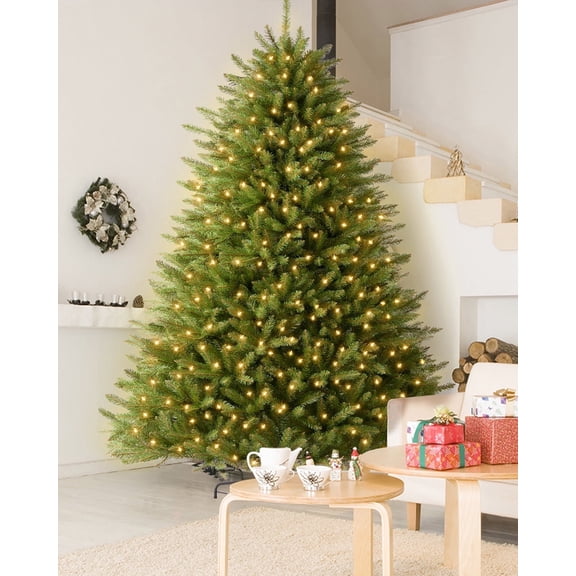 AMERZEST 7FT Pre-lit Premium Artificial Spruce Christmas Tree with 550 Dual Color LED Lights w/ Remote Control & 16 Lighting Modes
