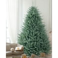 thumbnail image 1 of AMERZEST Artificial Christmas Tree, Premium Hinged Blue Fir Christmas Tree 7.5ft with Stand, Unlit Blue Spruce Full Xmas Tree No Lights, 1 of 7