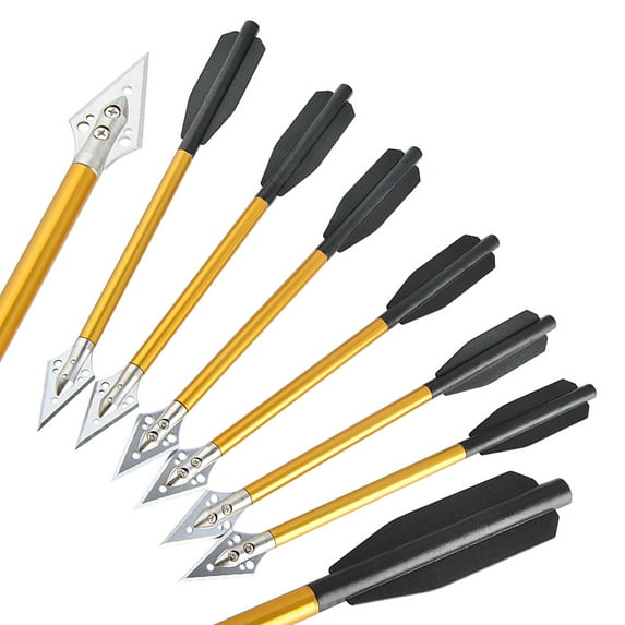 AMEYXGS 24pcs Shooting Aluminum Crossbow Arrow for Compound Bow Hunting
