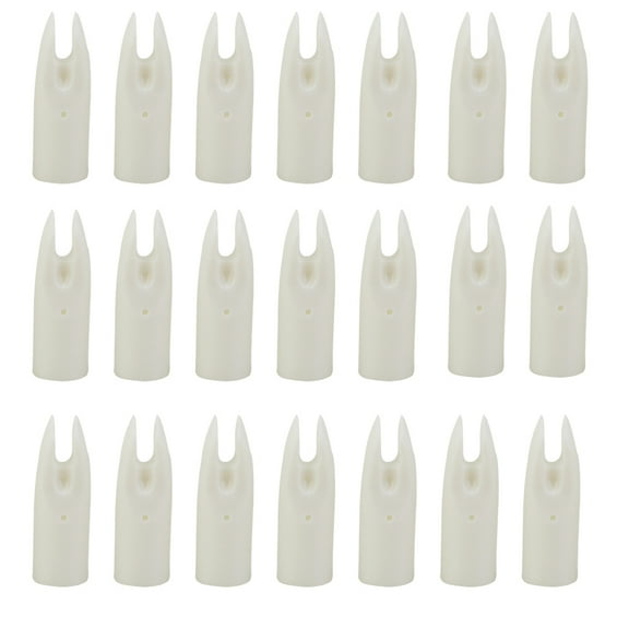 AMEYXGS 50pcs Bow and Arrow Accessories 7mm Coat Nock Plastic Material Archery Accessories WhiteA