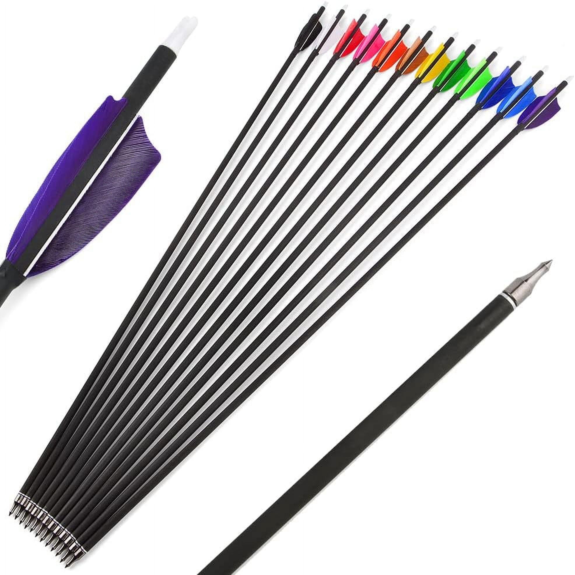 AMEYXGS 30 Stück Truthahnfedern 5 Zoll - Natürliche Befiederung Für Jagdpfeile Rechtsflügel