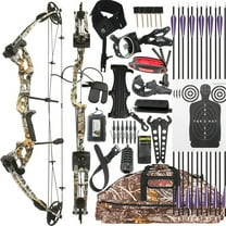 AMEYXGS Archery 30-55 Lb Composite Bow Set Outdoor Hunting And Target Practice Adult Bow Set - Complete Set, Ready to Use Archery Equipment, Righthanded Bow, Reinforced Limbs, Highperformance Bow