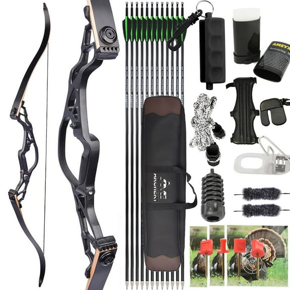 AMEYXGS Archery 62" Recurve Bow Kit ，Outdoor American Hunting