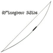 AMEYXGS Archery 67" Traditional Longbow Recurve Bow Target 25-120lbs