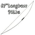 thumbnail image 1 of AMEYXGS Archery 67" Traditional Longbow Recurve Bow Target 25-120lbs, 1 of 9