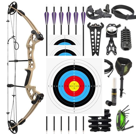 AMEYXGS Archery Archery Compound Bow Carbon Arrows Set 30-55lbs Bow Sight Hunting RH LH