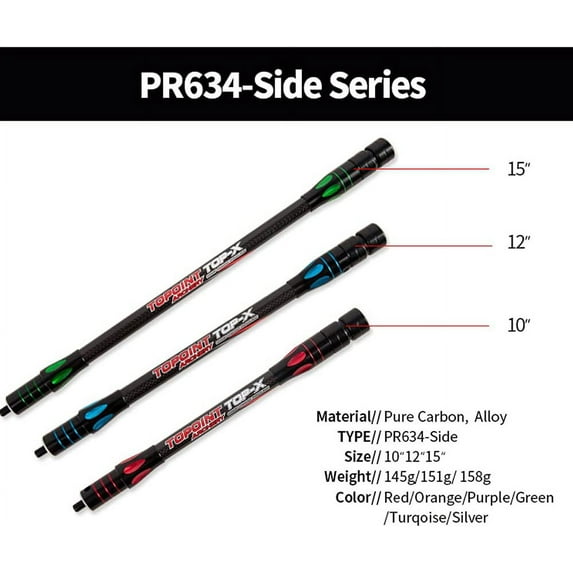 AMEYXGS Archery Bow Stabilizer Balance Bar Side Rod Stabilizer for Compound Recurve Bow Accessory