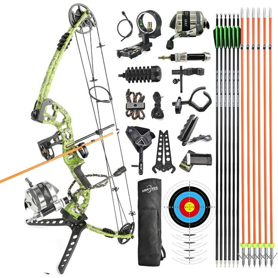 AMEYXGS Archery Bowfishing Compound Bow Kit For Bowfishing Arrow,Right & Left Hand