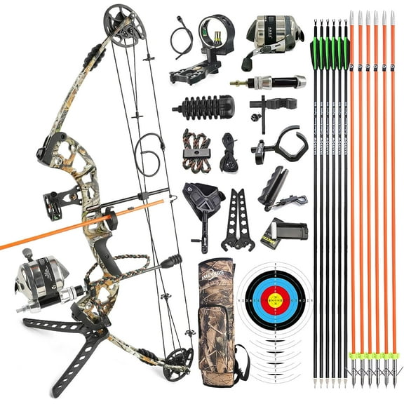AMEYXGS Archery Bowfishing Compound Bow Kit For Bowfishing Arrow,Right & Left Hand