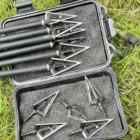 AMEYXGS Archery Broadheads Fixed Blades Stainless Steel Hunting Broadheads for Crossbow