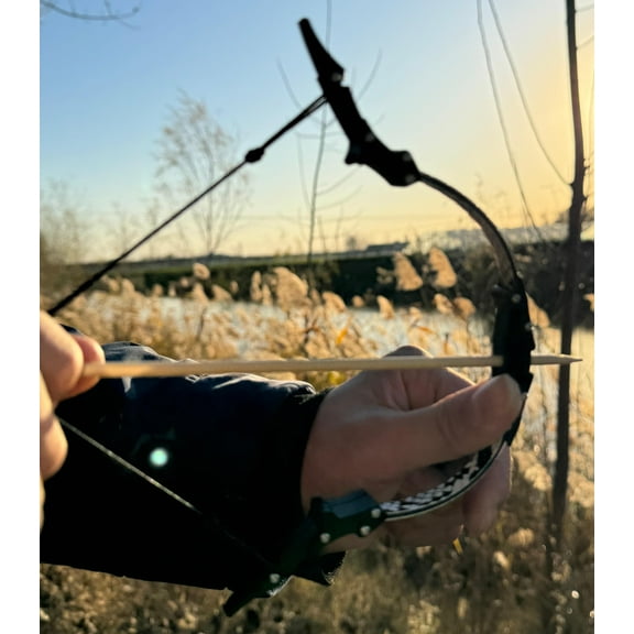 AMEYXGS Archery Compact Crossbow for Beginners Mini Recurve Bow and Arrow Set