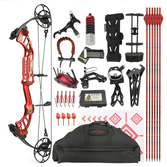 AMEYXGS Archery Compound Bow Set, 40-75 LBS, Adults And Beginners Outdoor Hunting/ Shooting /Target