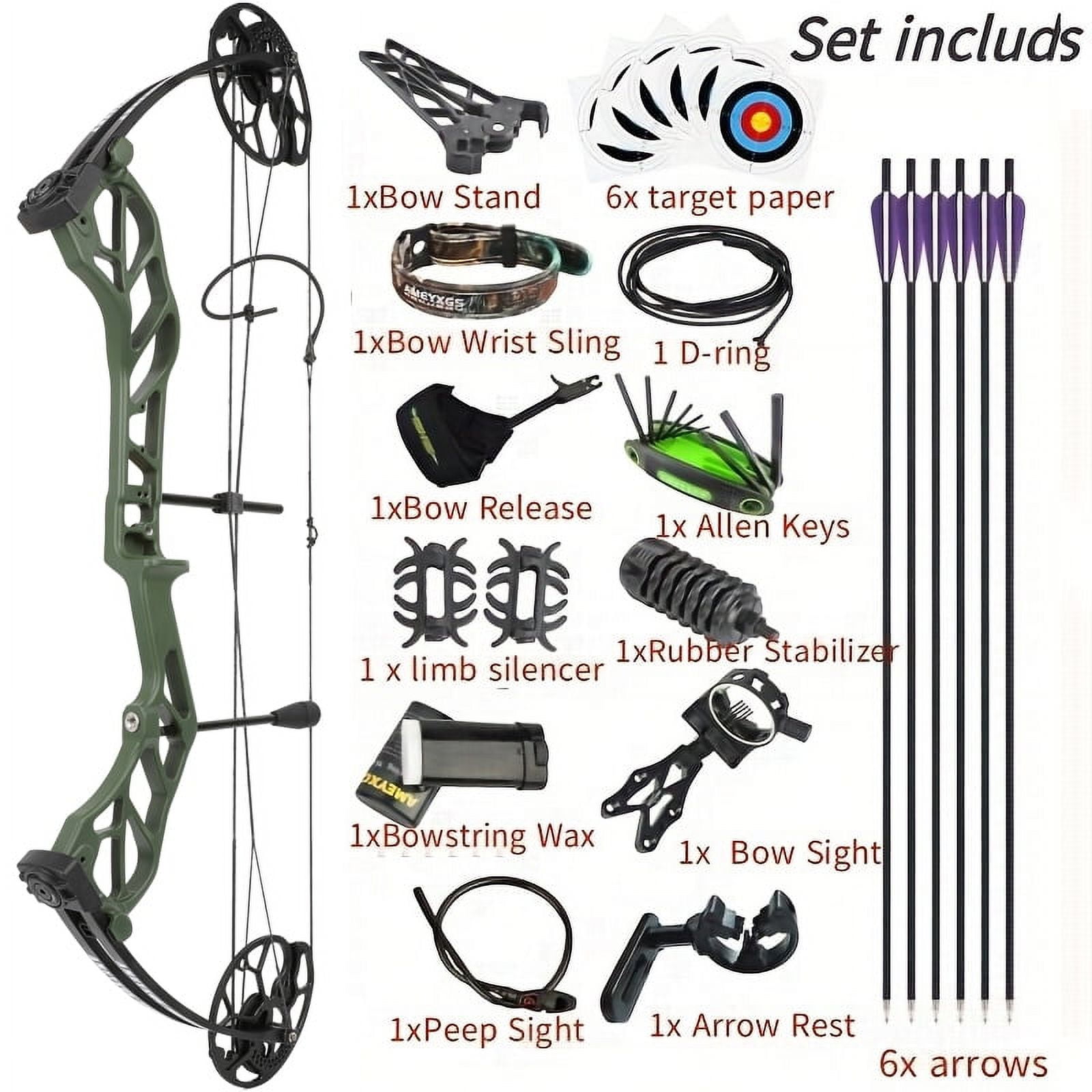 AMEYXGS Archery E8 Compound Bow Hunting Target Kit