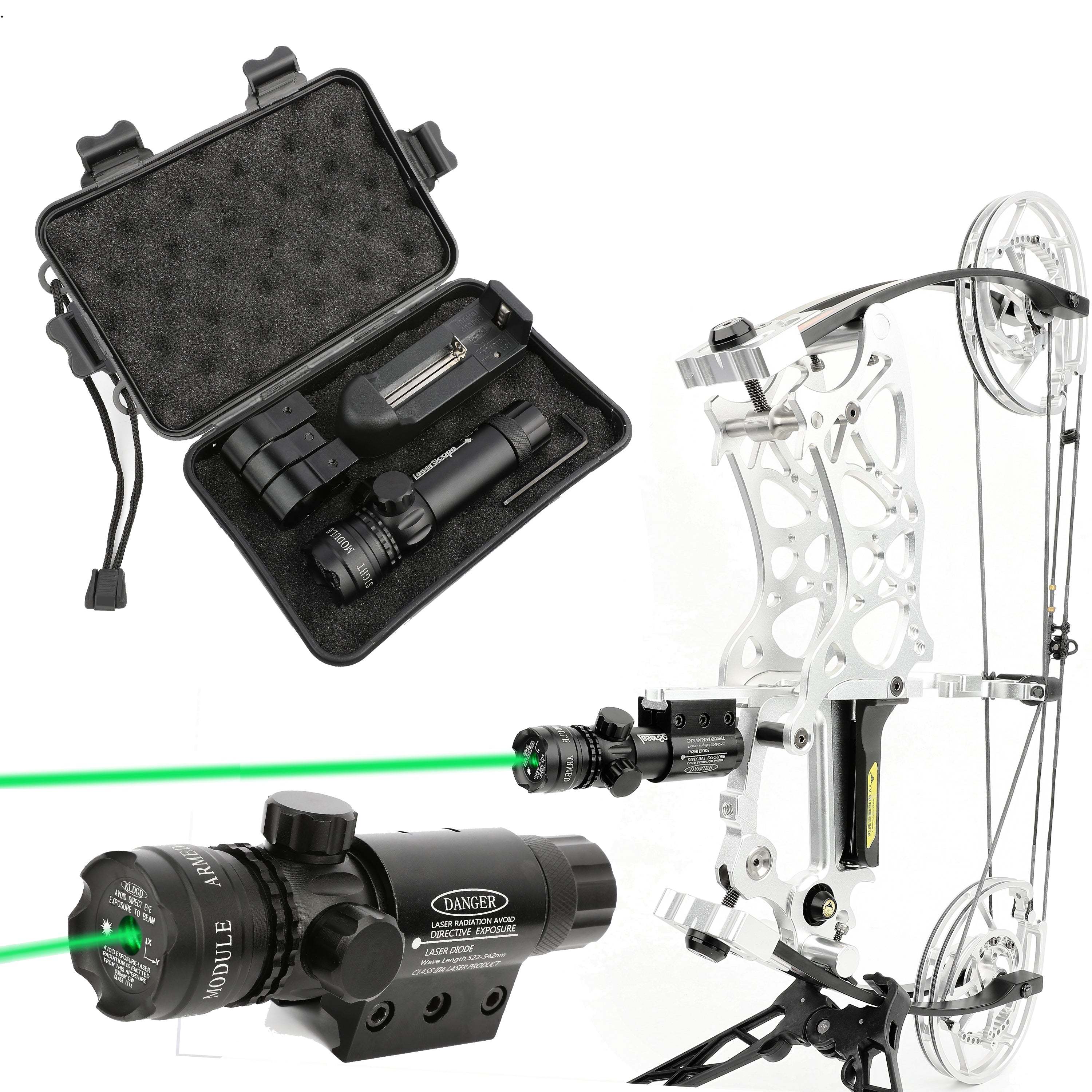 AMEYXGS Archery Green Dot Laser Sight Scope 20mm Rail Compound Crossbow