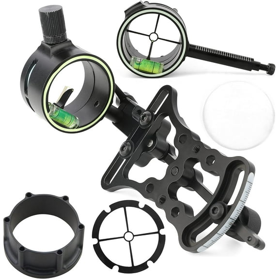 AMEYXGS Archery Single Pin Compound Bow Sights with 4X 6X 8X Lens Hunting Sighting