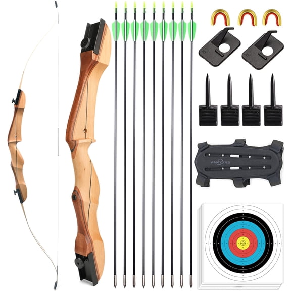 AMEYXGS Archery Takedown Recurvce Bow Arrows