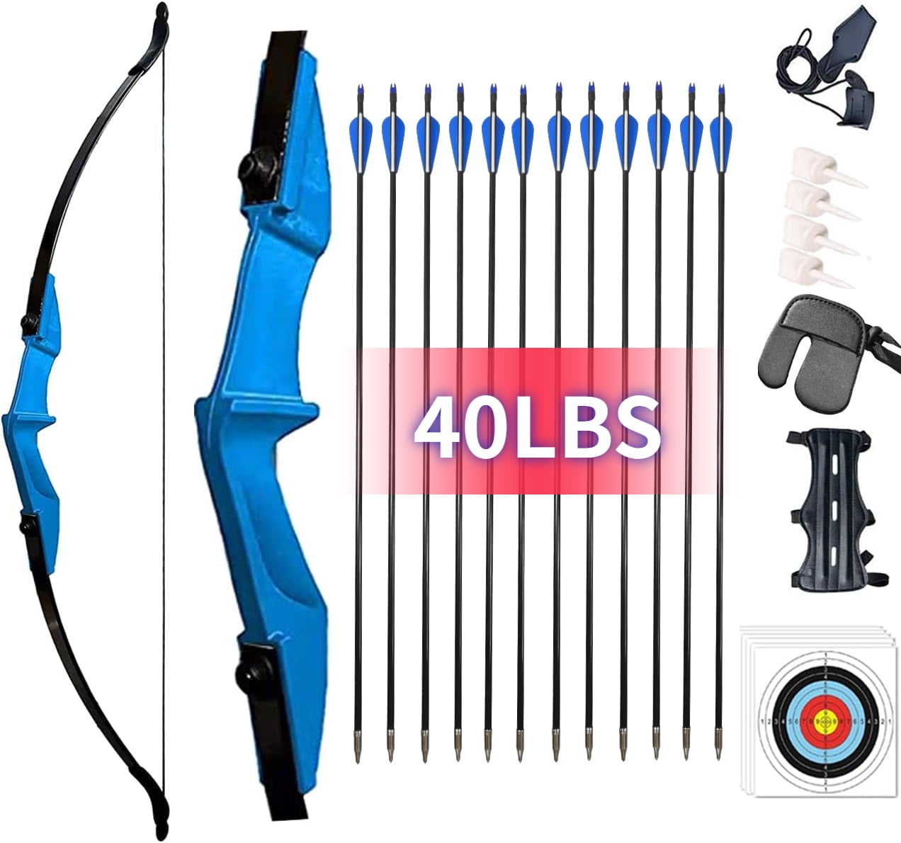 AMEYXGS Archery Takedown Recurve Bow and Arrow Set Left/Rght Hand