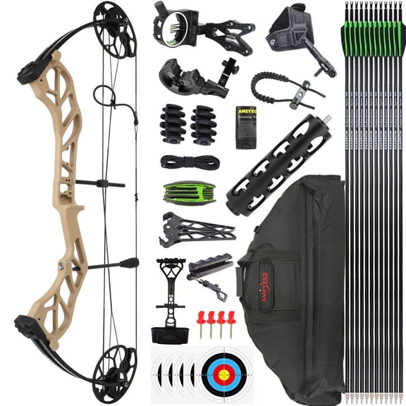 AMEYXGS E8 Compound Hunting Bow 31 ATA, IBO 320 FPS, 30-70 Lbs