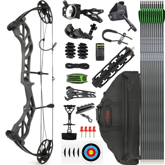 AMEYXGS E8 Compound Hunting Bow 31 ATA, IBO 320 FPS, 30-70 Lbs