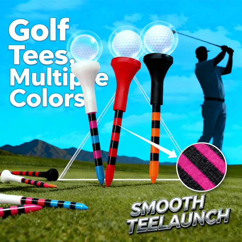 AMEYXGS Professional Golf Tees 50x Colored Unbreakable 70/83mm Tee Holder Perfect Gifts