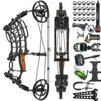 AMEYXGS Short Axis Compound Bow 30-70lb Set Dual-Use Steel Ball Arrow Archery Hunting RH LH