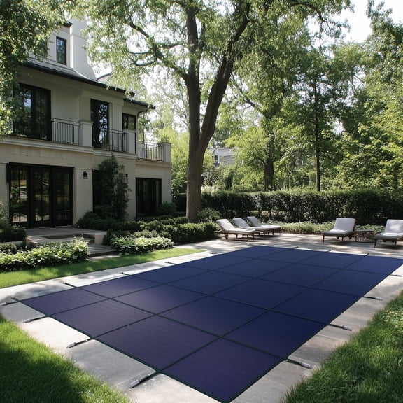 AMGO 20' x 40' Rectangle Blue Winter Pool Cover - Safety Heavy Duty, Waterproof, UV Resistant Design with Easy Installation - (We Make Custom Size)