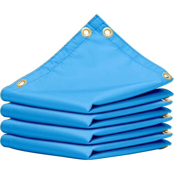 AMGO 3' x 5' Blue Custom Size Waterproof Shade Cloth with Grommets - 90% Sunblock, Durable Mesh Fabric Tarp for Dog Kennel Cover, Fence Privacy Screen, Greenhouse, Coop & Pet Playpen
