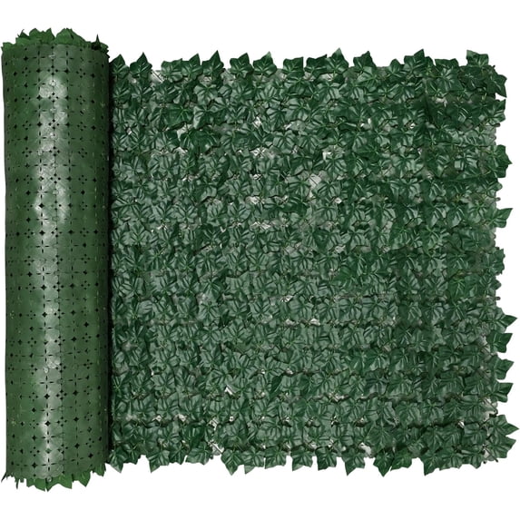 AMGO 39" x 198" Artificial Ivy Privacy Fence & Backdrop Wall, Sturdy Backed Faux Leaves Hedges Panel for Outdoor, Indoor Decor