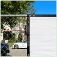 thumbnail image 1 of AMGO 5' x 6' White Custom Size Shade Cloth with Grommets - 90% Sunblock, Durable Mesh Fabric Tarp for Dog Kennel Cover, Fence Privacy Screen, Whitehouse, Chicken Coop & Pet Playpen, 1 of 6