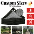 thumbnail image 1 of AMGO 70% Black Shade Cloth Custom Size 2FT x 77FT Mesh Tarp, UV Resistant Netting With HDPE Material and Upgrade Grommets for Plant Cover, Greenhouse, Chicken Coop, Barn, Kennel, Garden, 1 of 7