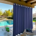 thumbnail image 1 of AMGO Blue Outdoor Patio Curtain - Waterproof, 54 W x 108 L inch, 1 Panel - Weatherproof Privacy for Porch, Deck & Backyard, 1 of 8