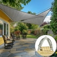 thumbnail image 1 of AMGO Pro Ring 24' x 32' x 40' Grey Right Triangle Customized Size Sun Shade Sail,Commercial Grade Canopy, Reinforced Corners & Edges, 260 GSM Fabric Heavy Duty -3 Years Warranty, 1 of 9