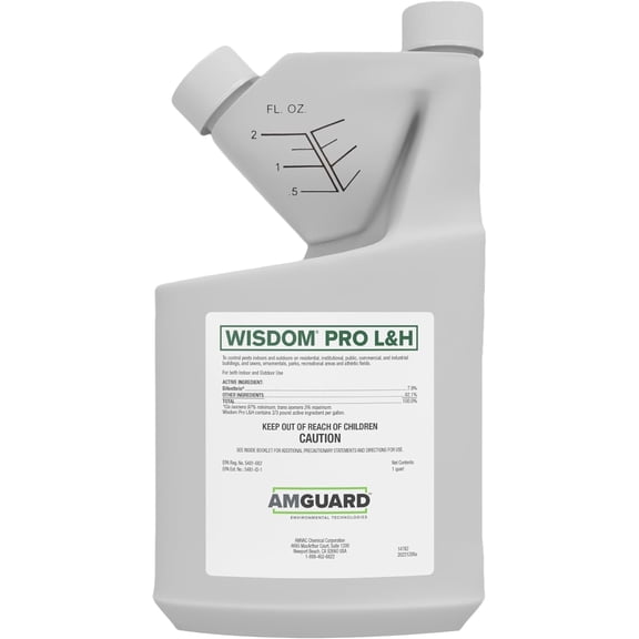 AMGUARD Wisdom Pro L&H Insect Control, Indoor & Outdoor Pest Control, Effective Against 70+ Pests, Residential & Commerical Usage, Pet-Friendly, 32 Ounces--